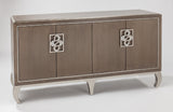Wooden sideboard with decorative elements on a white background Home Elegance USA