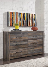Drystan Six-Drawer Dresser Multi-Color Rustic Finish – Ashley Furniture