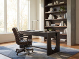 Langston Executive Swivel Tilt Chair Leather Buckaroo Ranch in Black – Hooker Furniture