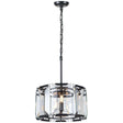 4 Lights Monaco Pendant In Flat Black | Elegant Lighting