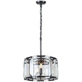 4 Lights Monaco Pendant In Flat Black | Elegant Lighting | Home Elegance USA