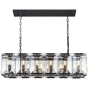 12 Lights Monaco Pendants In Flat Black | Elegant Lighting