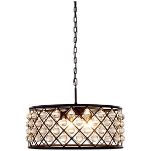 1213 Madison 6 Lights Pendant | Elegant Lighting - ELL - 1213D25MB/RC - Home Elegance USA - 1