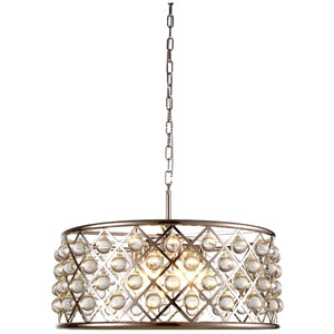 1213 Madison 6 Lights Pendant | Elegant Lighting - ELL - 1213D25PN/RC - Home Elegance USA - 2