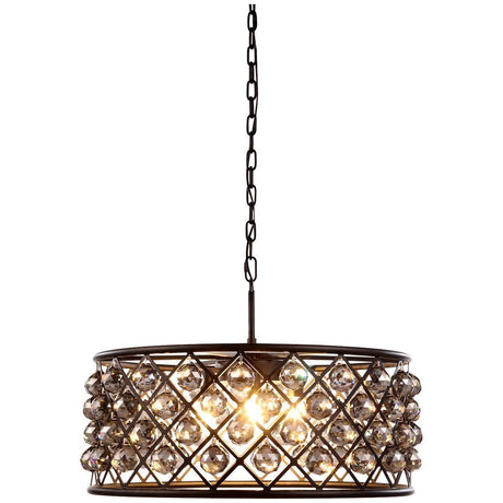 6 Lights Madison Transitional Pendant | Elegant Lighting - ELL - 1214D25MB - SS/RC - Home Elegance USA - 3