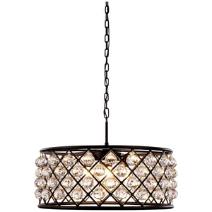 6 Lights Madison Transitional Pendant | Elegant Lighting - ELL - 1214D25MB/RC - Home Elegance USA - 1