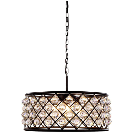 6 Lights Madison Transitional Pendant | Elegant Lighting - ELL - 1214D25MB/RC - Home Elegance USA - 1