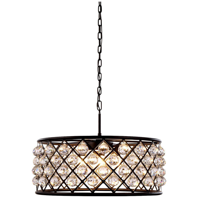 6 Lights Madison Transitional Pendant | Elegant Lighting - ELL - 1214D25MB/RC - Home Elegance USA - 1