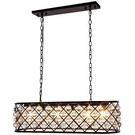 1215 Madison 6 Lights E12 Pendant | Elegant Lighting - ELL - 1215G40MB/RC - Home Elegance USA - 1