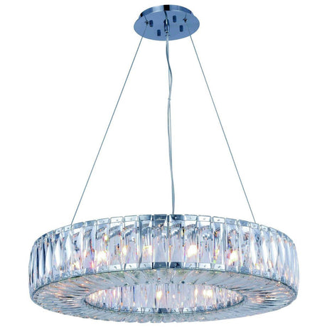 Cuvette Collection 15 Lights Chrome Chandelier | Elegant Lighting - ELL - 2116D26C/RC - Home Elegance USA - 1