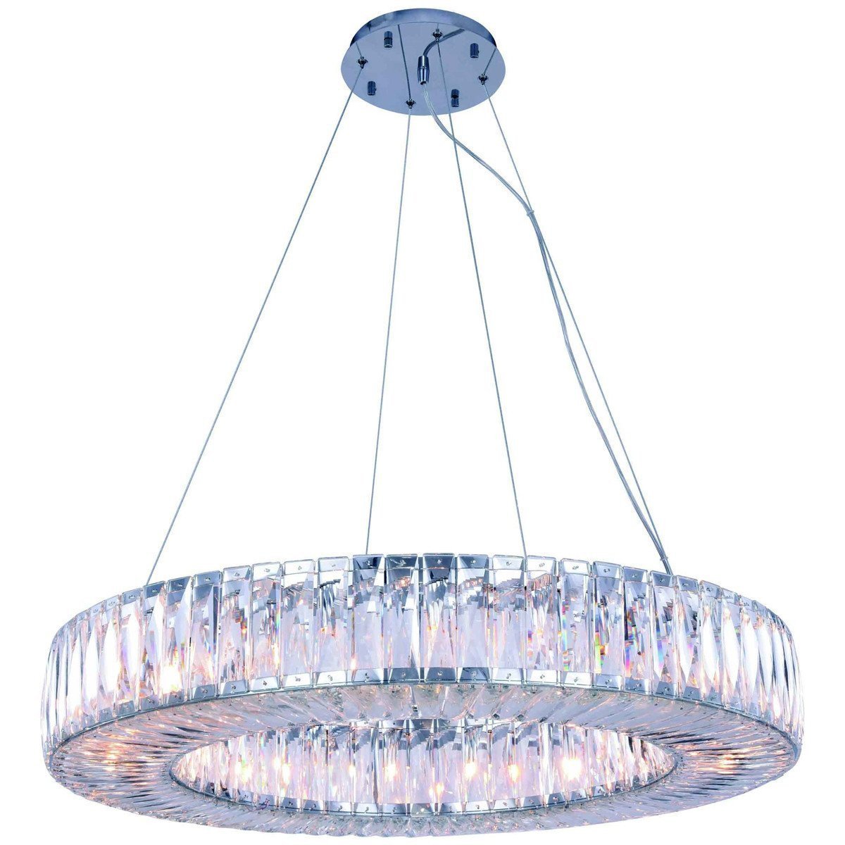 Cuvette Collection 20 Lights Chrome Chandelier | Elegant Lighting | Home Elegance USA