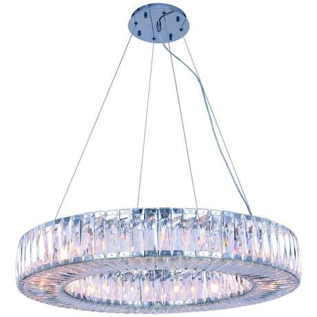 Cuvette Collection 20 Lights Chrome Chandelier | Elegant Lighting - ELL - 2116D32C/RC - Home Elegance USA - 1