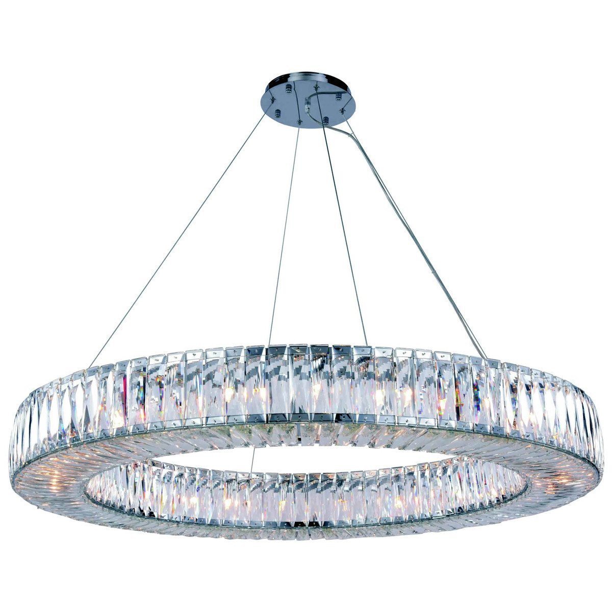 Cuvette Collection 24 Lights Chrome Chandelier | Elegant Lighting - ELL - 2116G43C/RC - Home Elegance USA - 1