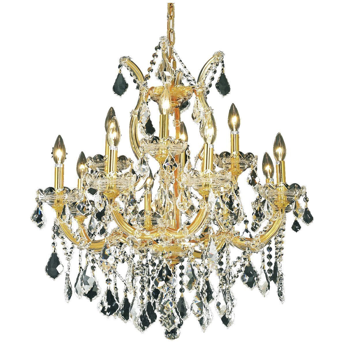 2800 Maria Theresa 13 Lights Chandelier | Elegant Lighting - ELL - 2800D27G/RC - Home Elegance USA - 2