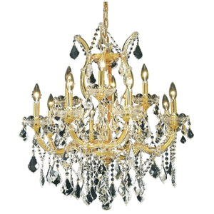 2800 Maria Theresa 13 Lights Chandelier | Elegant Lighting - ELL - 2800D27G/RC - Home Elegance USA - 2