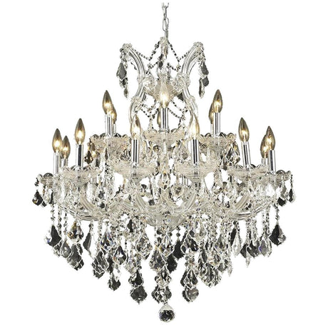 2800 Maria Theresa 19 Lights 30 - Inch Chandelier | Elegant Lighting - ELL - 2800D30C/RC - Home Elegance USA - 1