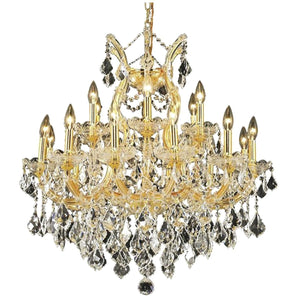 2800 Maria Theresa 19 Lights 30 - Inch Chandelier | Elegant Lighting - ELL - 2800D30G/RC - Home Elegance USA - 2