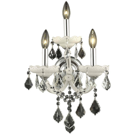 2800 Maria Theresa 3 Lights Sconce | Elegant Lighting - ELL - 2800W3WH/RC - Home Elegance USA - 5