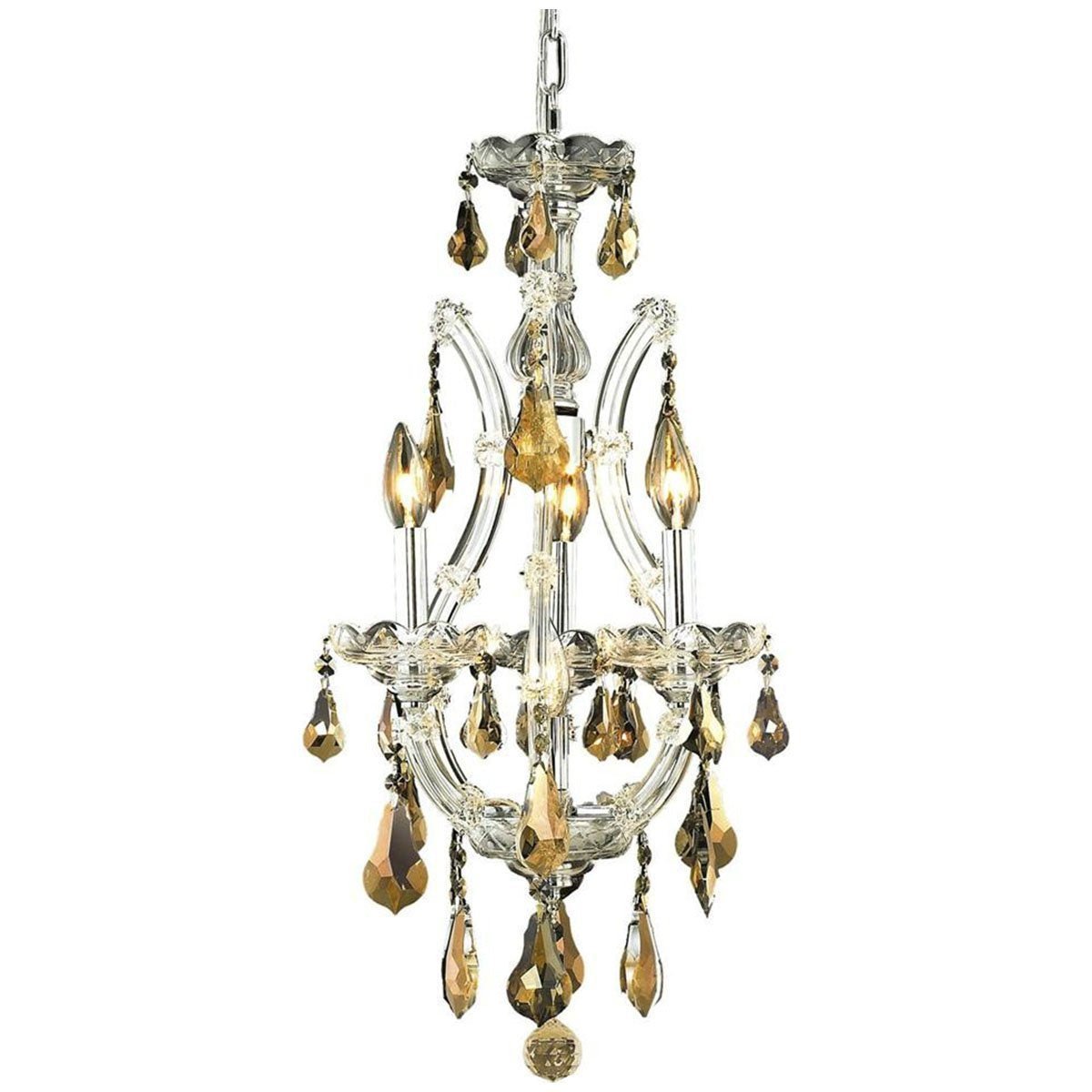 2801 Maria Theresa 4 Lights Pendant | Elegant Lighting - ELL - 2801D12C - GT/RC - Home Elegance USA - 3