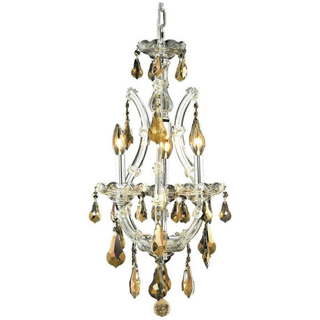 2801 Maria Theresa 4 Lights Pendant | Elegant Lighting - ELL - 2801D12C - GT/RC - Home Elegance USA - 3