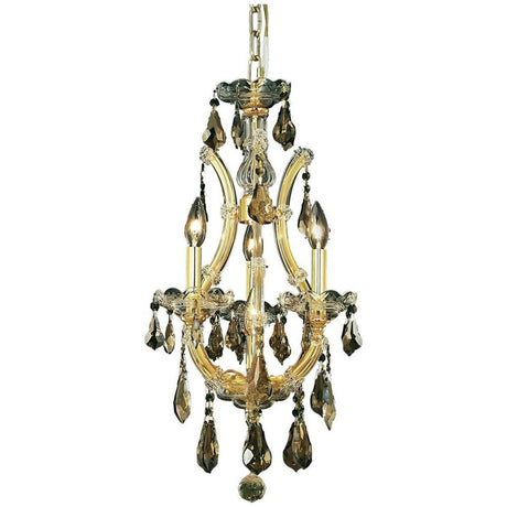 2801 Maria Theresa 4 Lights Pendant | Elegant Lighting - ELL - 2801D12G - GT/RC - Home Elegance USA - 4