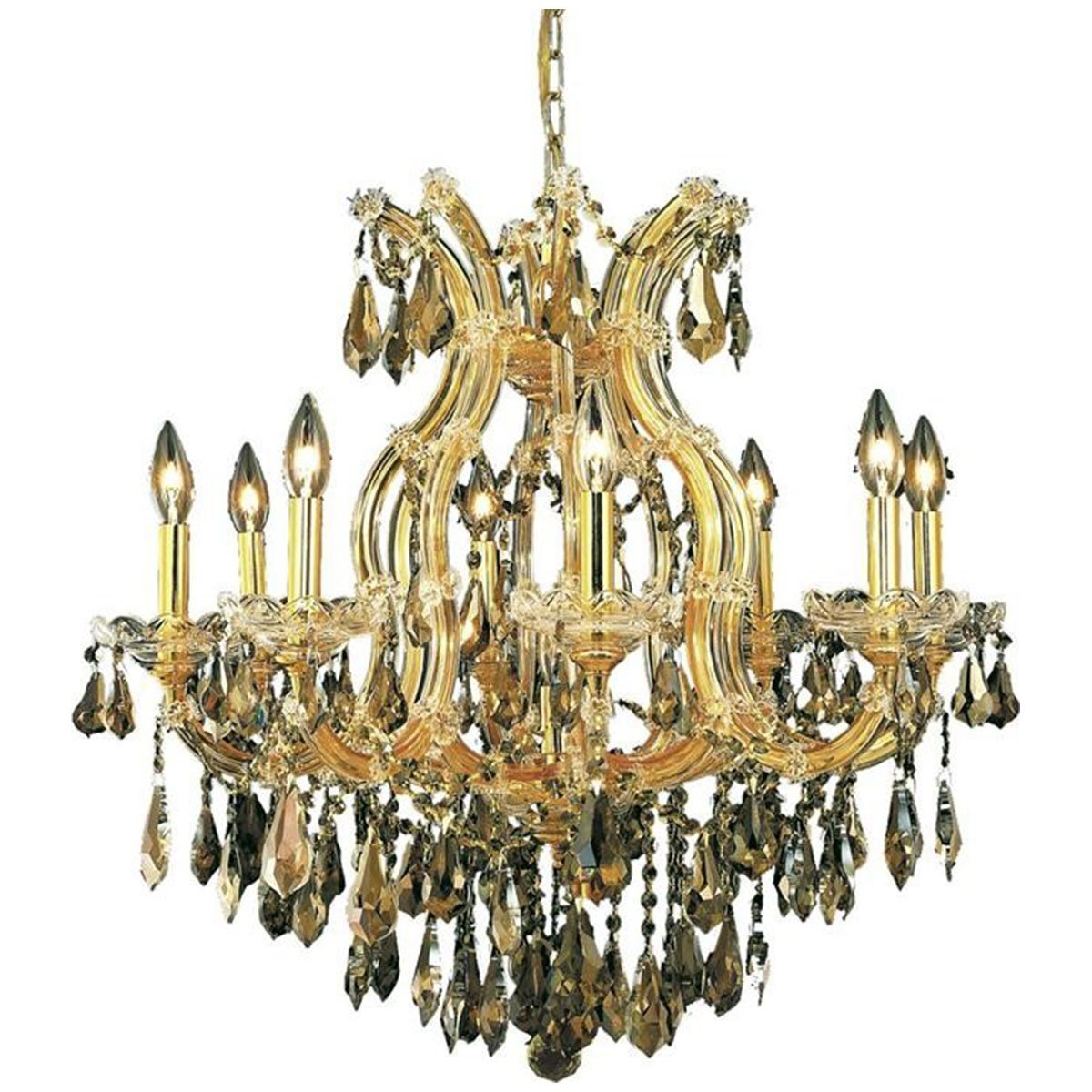 2801 Maria Theresa 9 Lights Chandelier | Elegant Lighting - ELL - 2801D26G - GT/RC - Home Elegance USA - 4