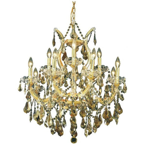 2801 Maria Theresa 13 Lights Chandelier | Elegant Lighting - ELL - 2801D27G - GT/RC - Home Elegance USA - 4