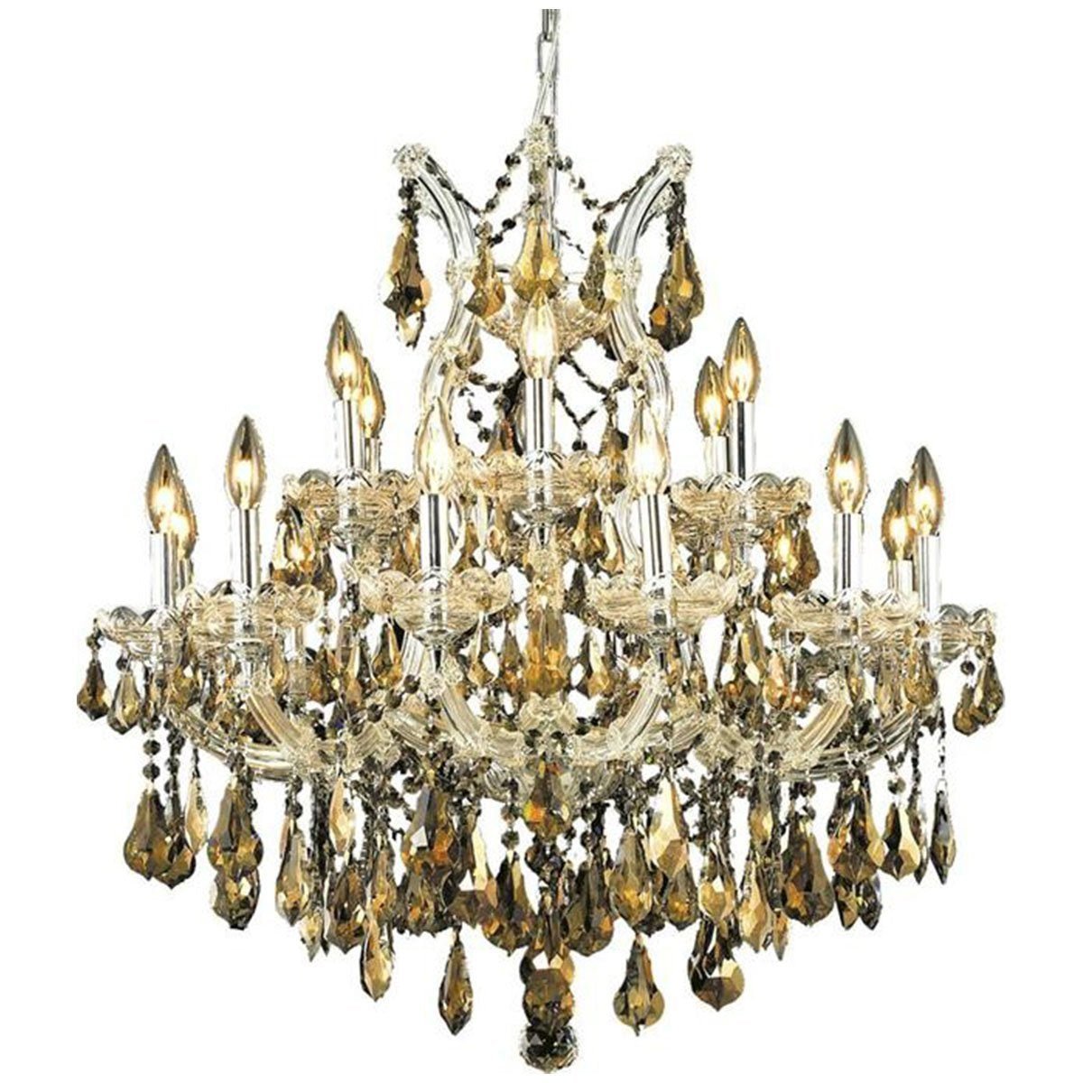 2801 Maria Theresa 19 Lights 30 - Inch Chandelier | Elegant Lighting - ELL - 2801D30C - GT/RC - Home Elegance USA - 3