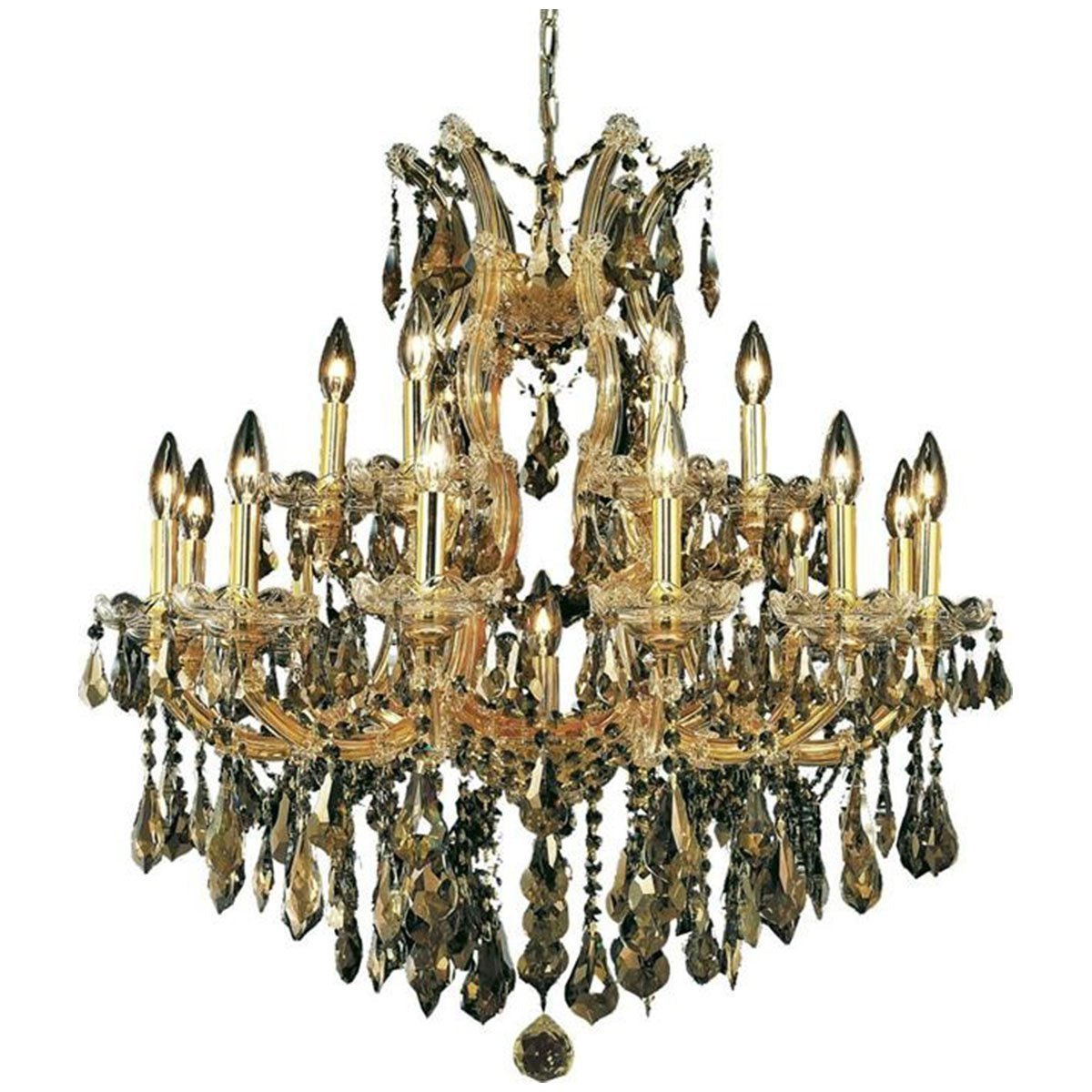 2801 Maria Theresa 19 Lights 30 - Inch Chandelier | Elegant Lighting - ELL - 2801D30G - GT/RC - Home Elegance USA - 4