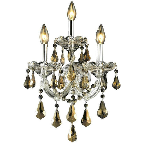 2801 Maria Theresa 3 Lights Sconce | Elegant Lighting - ELL - 2801W3C - GT/RC - Home Elegance USA - 3