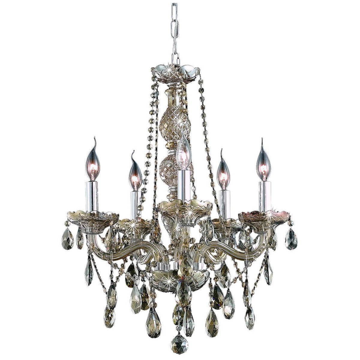 7955 Verona 5 Lights Chandelier | Elegant Lighting - ELL - 7955D21C - GT/RC - Home Elegance USA - 4