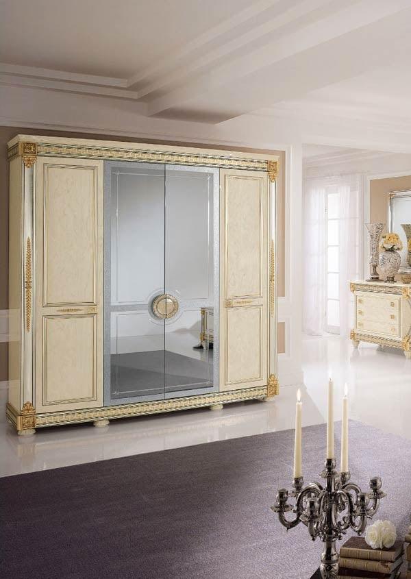 Esf Furniture - Arredoclassic Italy Liberty 4-Door Wardrobe - Liberty4Doorw - ESF Furniture