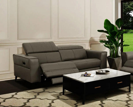 Vig Furniture - Divani Casa Nella Modern Dark Grey Leather Loveseat W/ Electric Recliners - Vgkn-E9193-Dkgry-3S