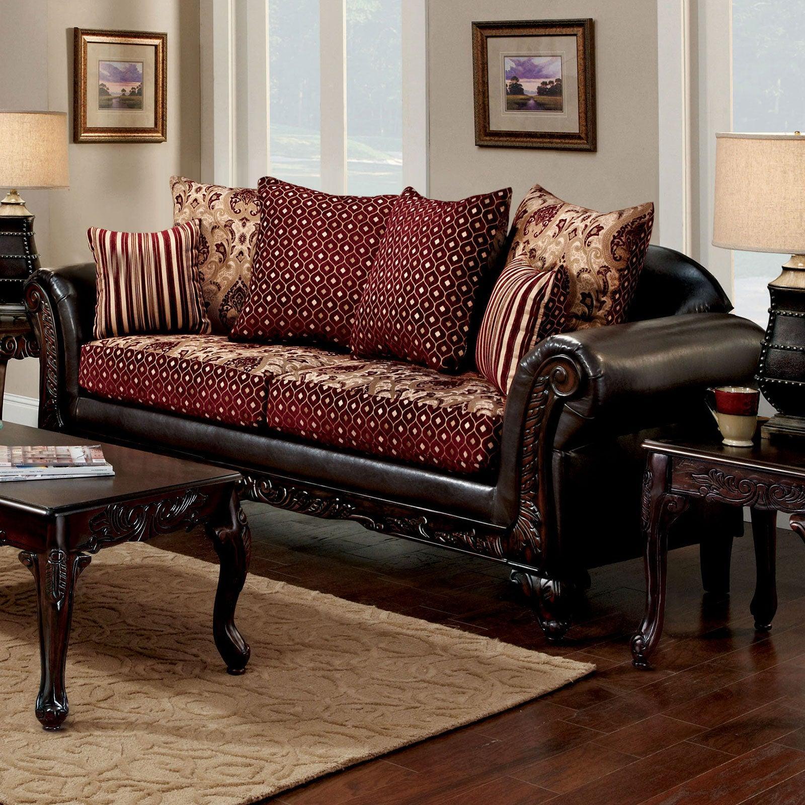 Furniture of America Ellis Sofa and Loveseat - Thumbnail 4