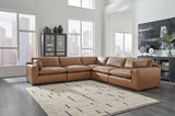 Emilia Caramel 5-Piece Leather Sectional Sofa Modular Seating 30901S4 | Ashley