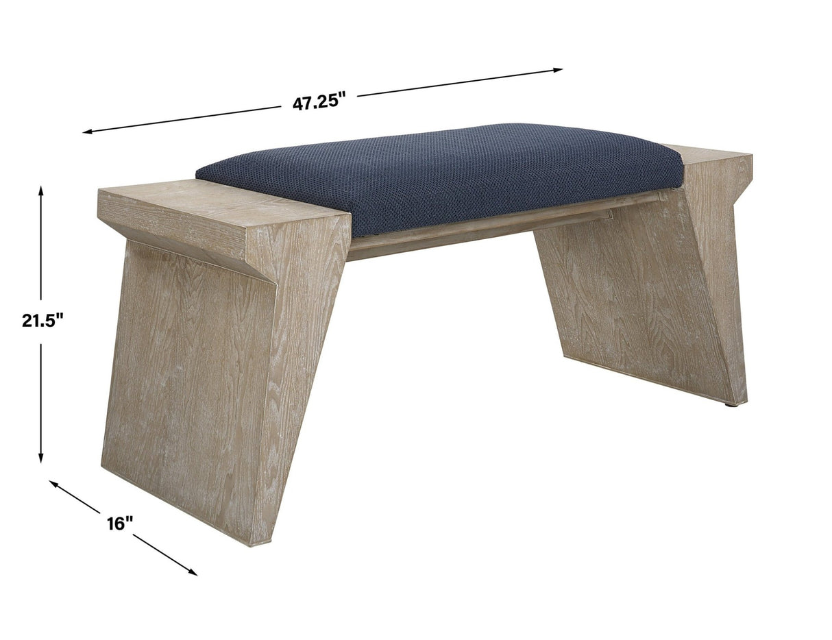 Davenport Modern Coastal Bench | Uttermost | Home Elegance USA