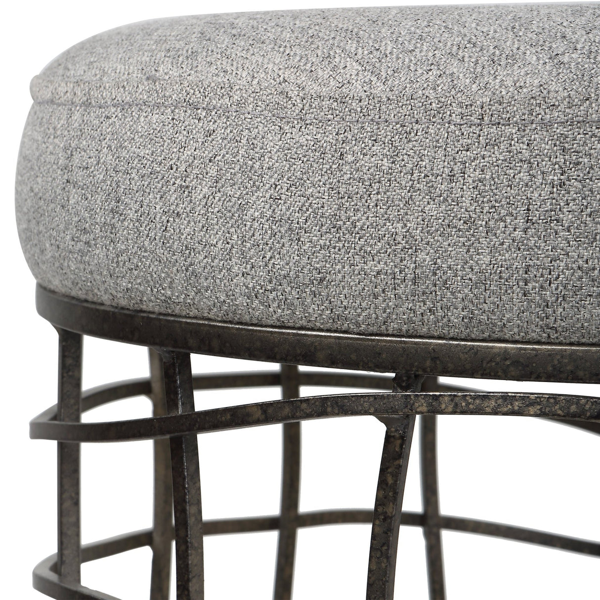 Carnival Iron Round Accent Stool | Uttermost | Home Elegance USA