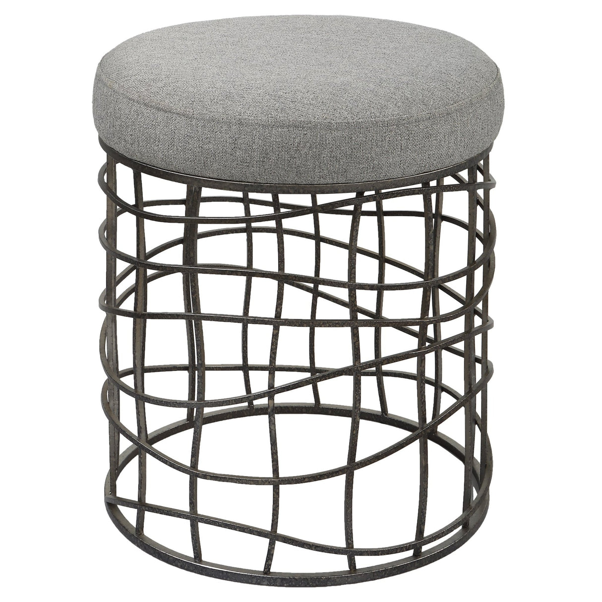 Carnival Iron Round Accent Stool | Uttermost | Home Elegance USA