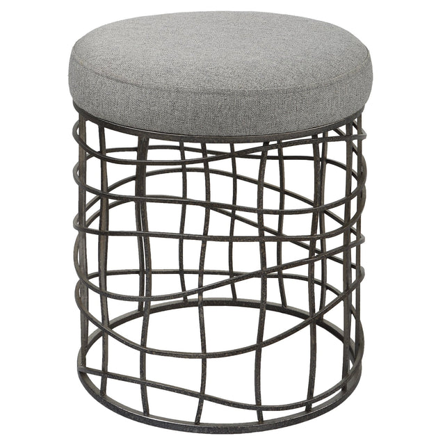 Carnival Iron Round Accent Stool | Uttermost | Home Elegance USA