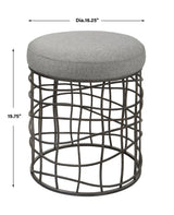 Carnival Iron Round Accent Stool | Uttermost | Home Elegance USA