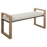 Areca Coastal Rattan Bench | Uttermost | Home Elegance USA