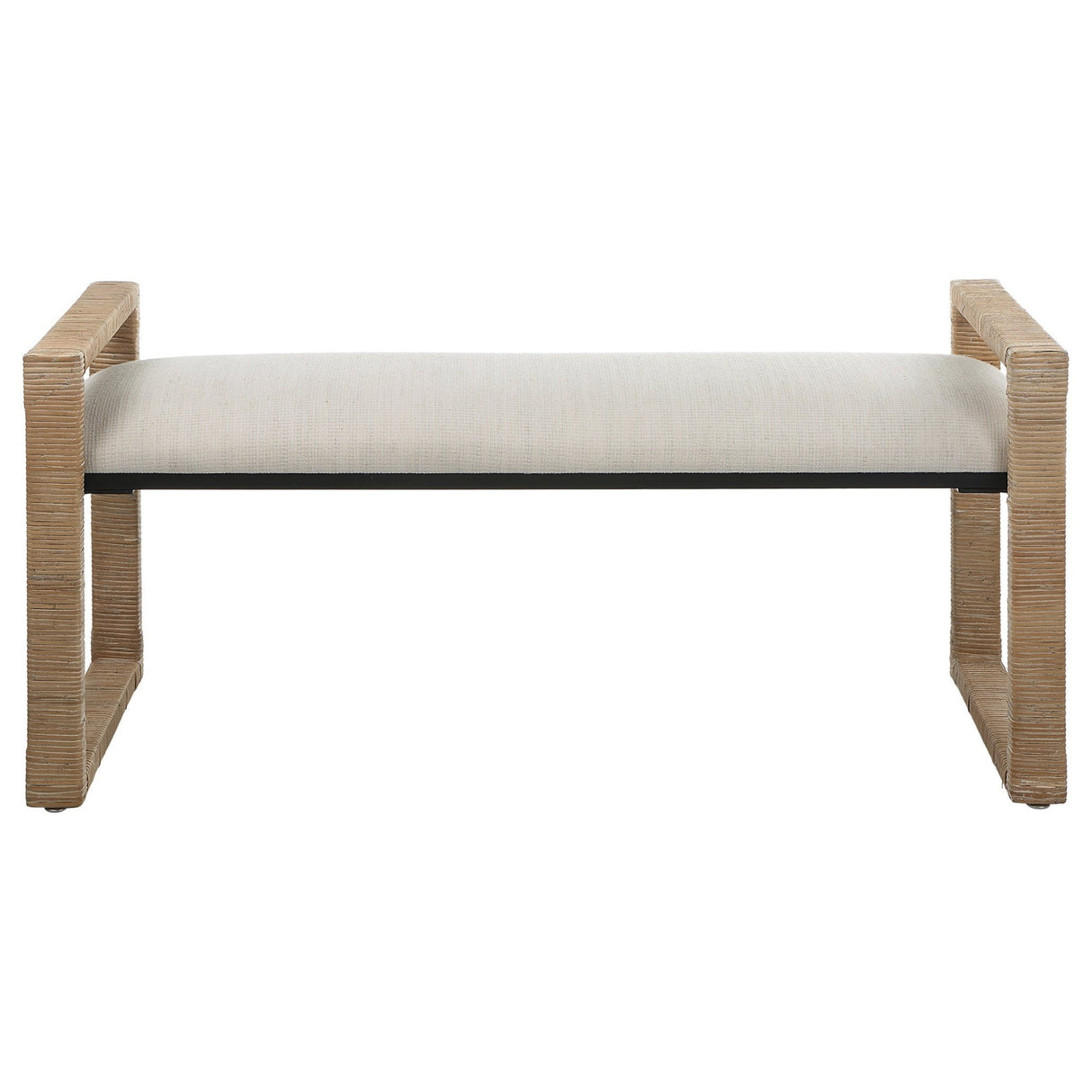 Areca Coastal Rattan Bench | Uttermost | Home Elegance USA