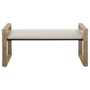 Areca Coastal Rattan Bench | Uttermost | Home Elegance USA