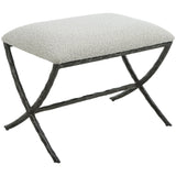 Brisby Gray Fabric Small Bench | Uttermost | Home Elegance USA