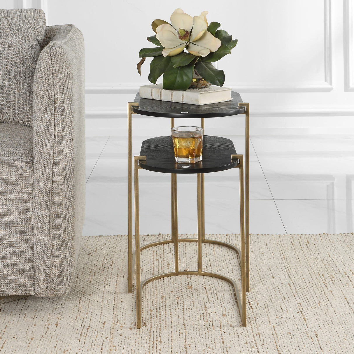 Aztec Wood Nesting Tables - Set Of 2 | Uttermost - UM - 22882 - Home Elegance USA - 4