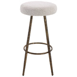 Braven White Fabric Counter Stool | Uttermost | Home Elegance USA