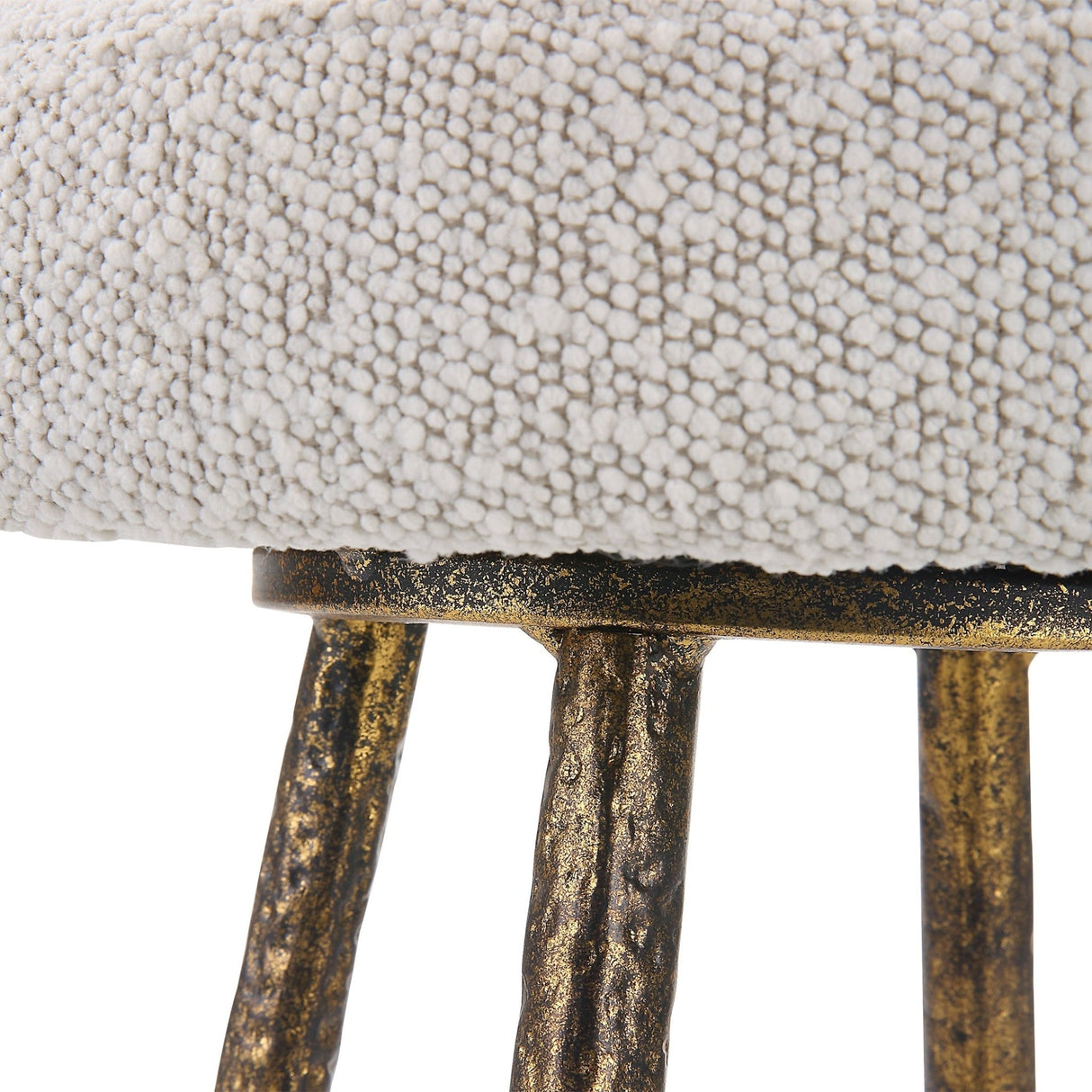Braven White Fabric Counter Stool | Uttermost | Home Elegance USA