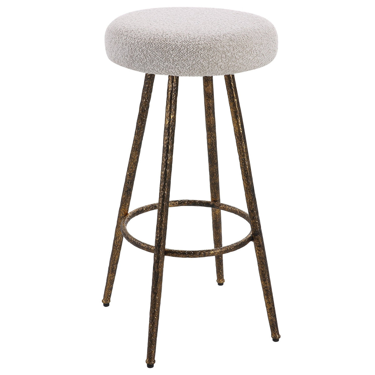 Braven White Fabric Counter Stool | Uttermost | Home Elegance USA