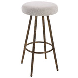 Braven White Fabric Counter Stool | Uttermost | Home Elegance USA