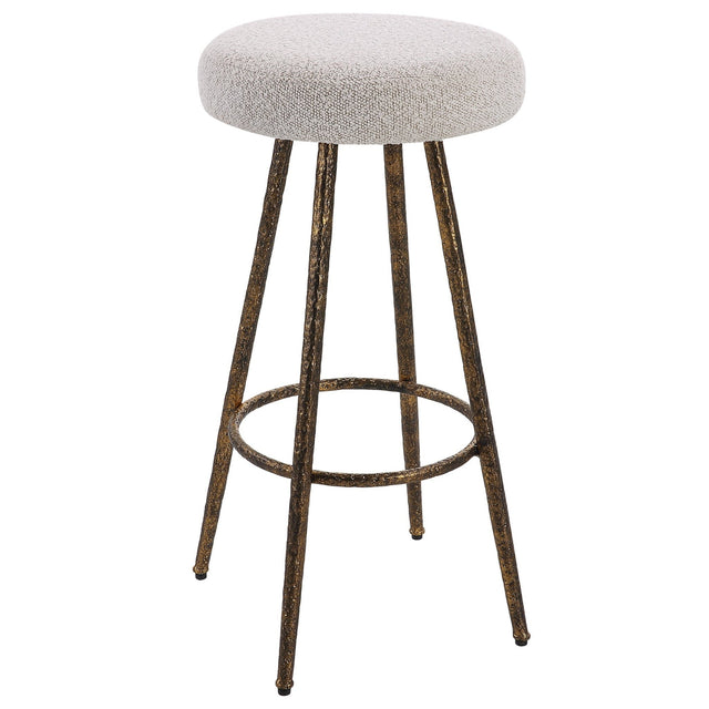 Braven White Fabric Counter Stool | Uttermost | Home Elegance USA